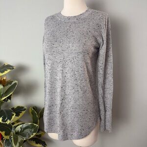 LOFT Women's Gray Speckled Long Sleeve Sweater ~ Medium